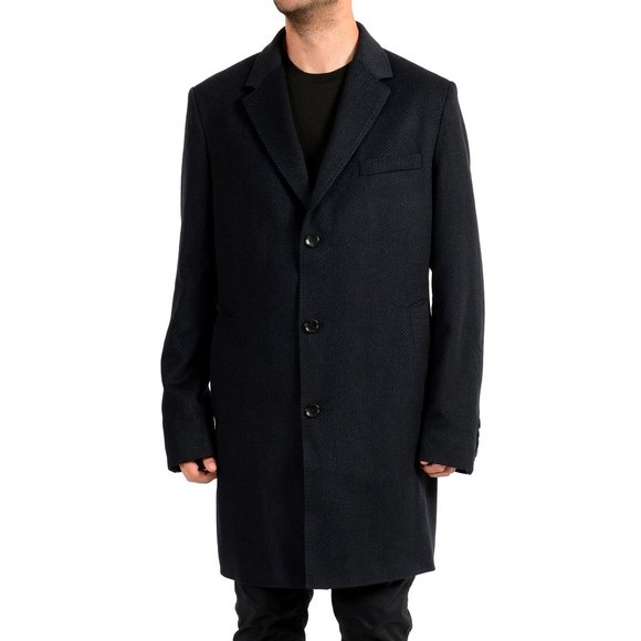 Mens Hugo Boss Cashmere Overcoat Wool Coat Mens Hugo Boss